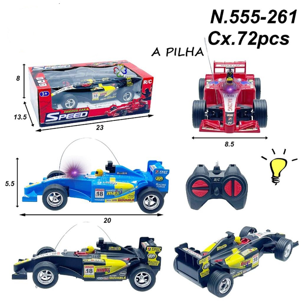 Carrinho De Controle Remoto Formula Deluxe Car Carro Corrida F