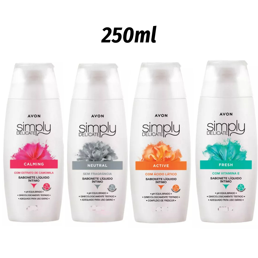 Sabonete Líquido Íntimo Simply Delicate Avon 250ml Shopee Brasil