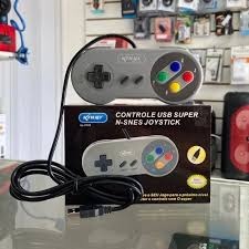 Kit C Controle Super Nintendo Snes Joystick Usb Jogos Emulador Pc