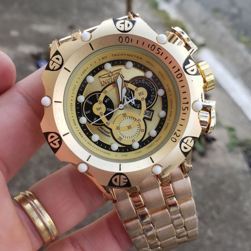 Relógio Invicta Hybrid Venom Dourado Masculino Shopee Brasil