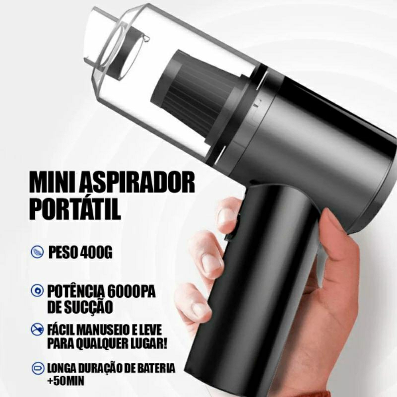 Aspirador Port Til Potente Automotivo Premium Recarreg Vel Shopee Brasil