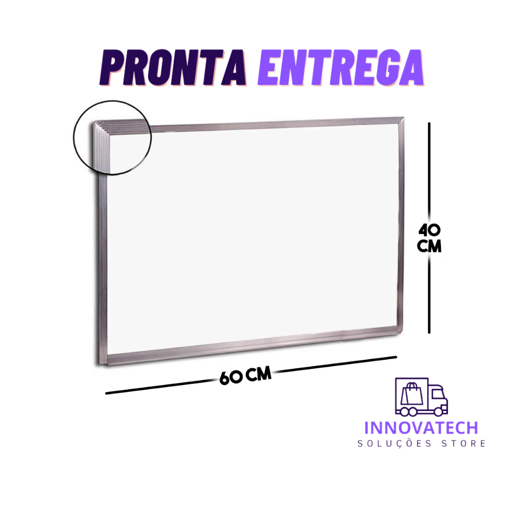 Lousa Quadro Branco Moldura De Aluminio X Cm Shopee Brasil