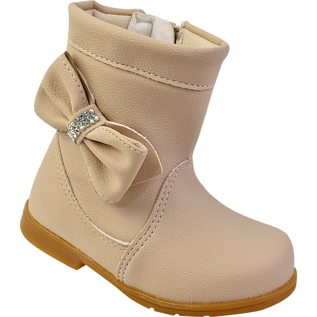 Bota Bebe Cano Curto Menina Medio Nude Laço Festa Junina Shopee Brasil