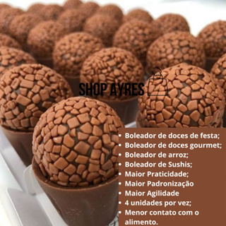 Chocalho Para Confeitos De Brigadeiro Cavidades Boleador Livre De