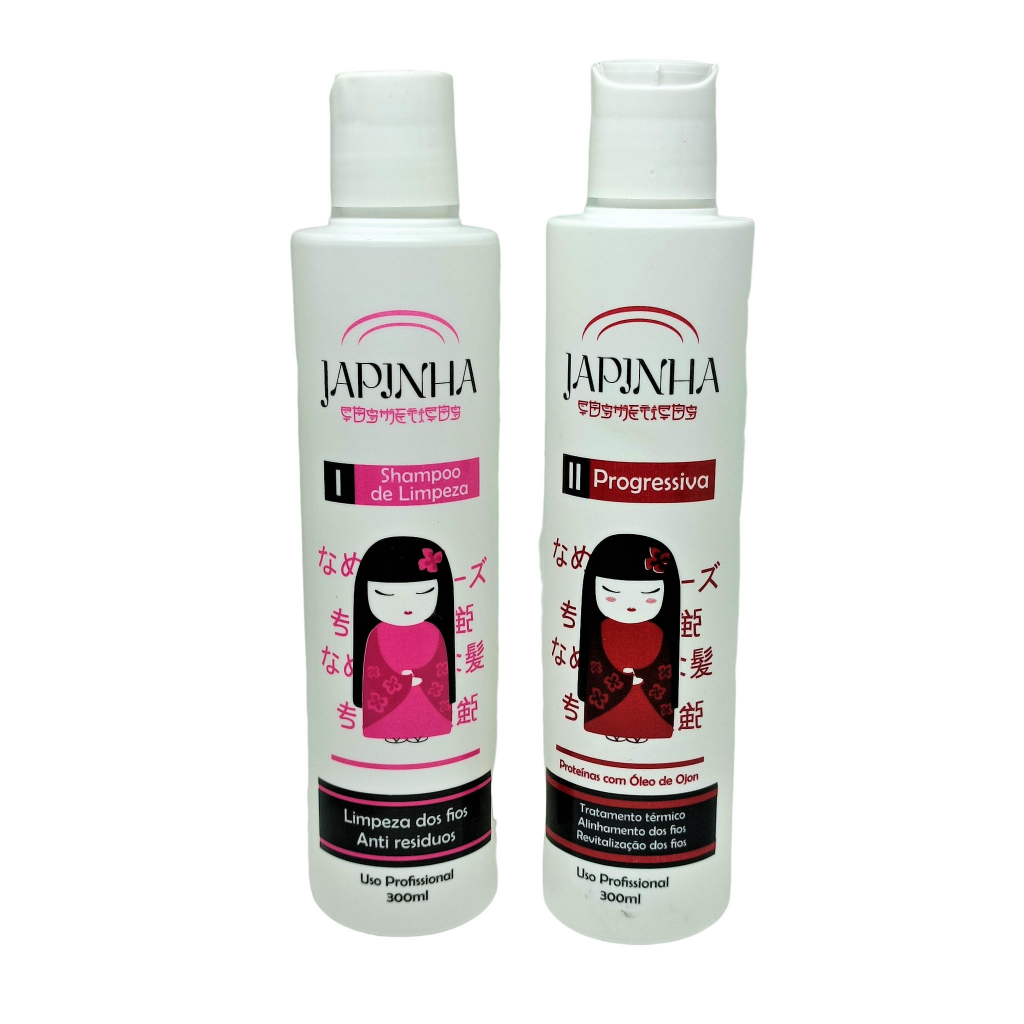 Kit Japinha Progressiva 300ml Shampoo De Limpeza 300ml Shopee Brasil