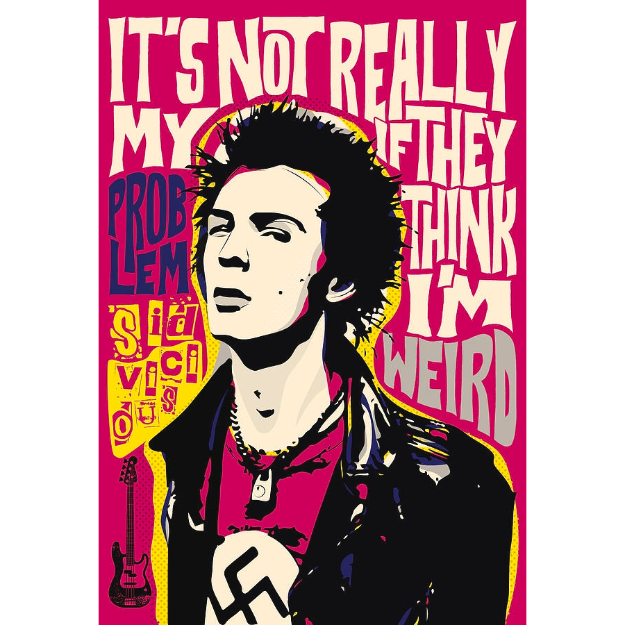 P Ster Retr Sid Vicious Sex Pistols Art Decora Cm X Cm