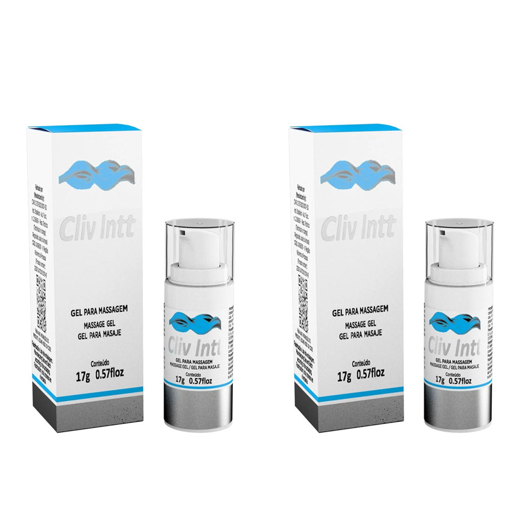 Kit 2 Cliv intt Gel Lubrificante Anestésico Sexo Anal Extra Forte 17g