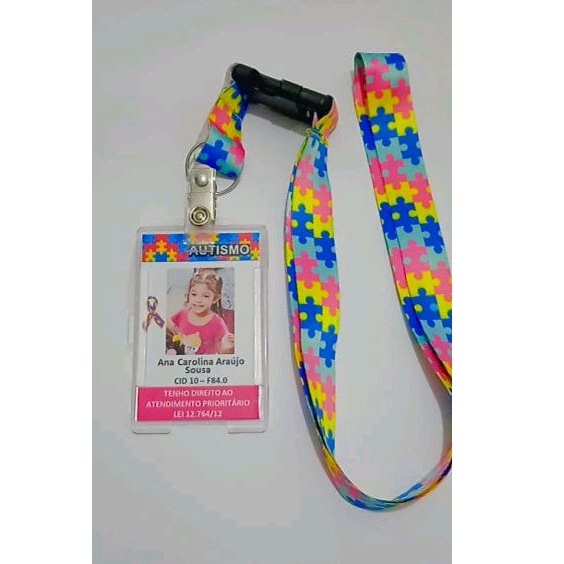 Crach De Autista Crach De Autismo Rosa Cord O Cart O Sus Shopee