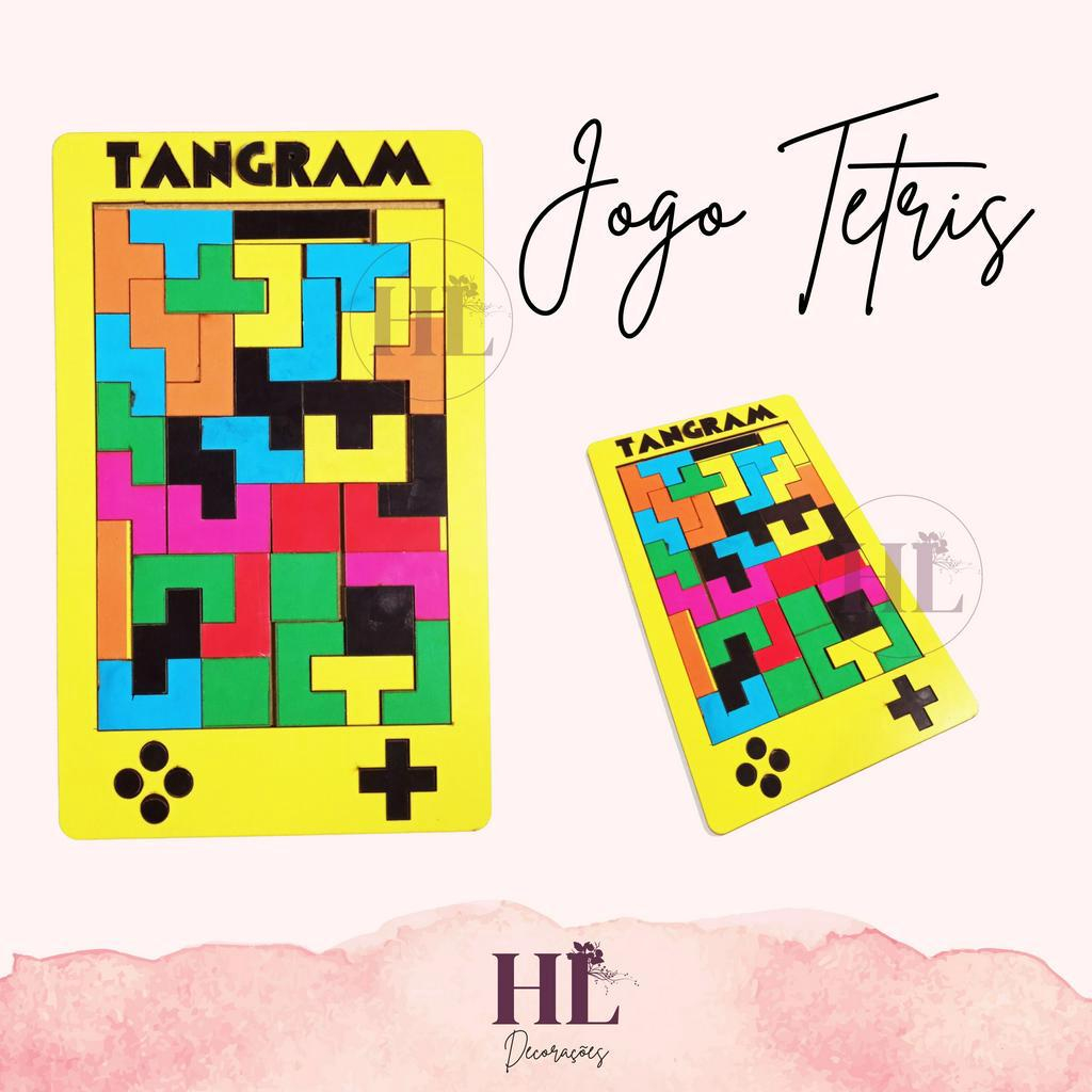 KIT 26 UNIDADES Tangram Tetris Inteligente Jogo Raciocínio Quebra