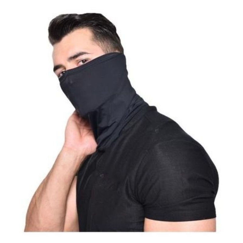 Balaclava Caveira Gola Gorro Touca Bandana Preto Motociclista Bike Frio