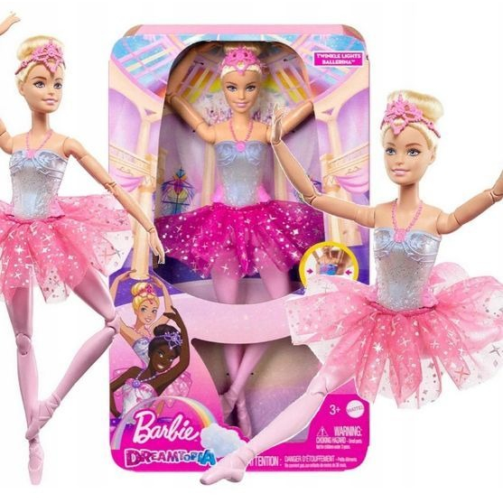 Boneca Barbie Bailarina Luzes Luxo Articulada Mattel Hlc Original