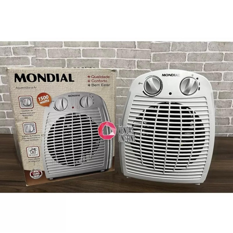 Aquecedor De Ar Mondial 2 Temperaturas 1500W Avaria Caixa Shopee Brasil