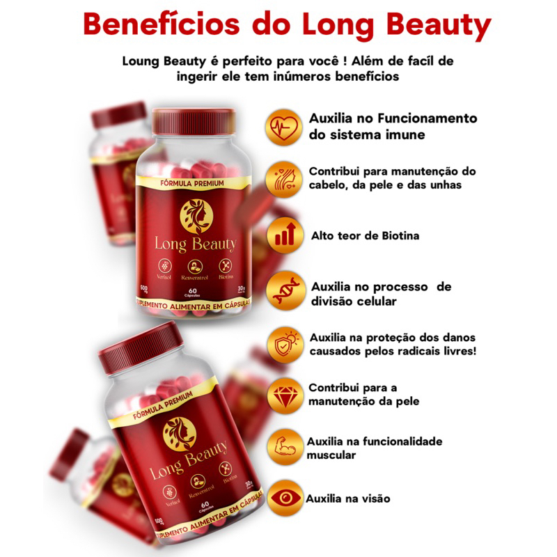 Long Beauty Potes C Psulas Vendedor Autorizado Shopee Brasil