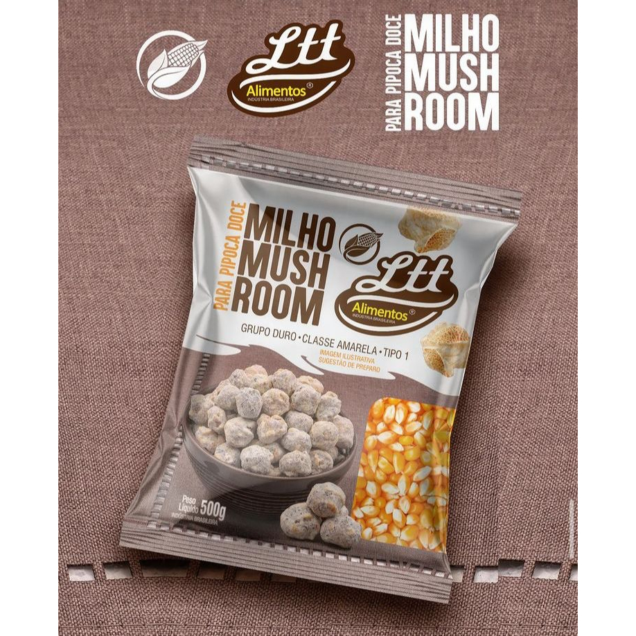 Milho Pipoca Mushroom Para Receitas Gourmet 1kg Festa Aniversario