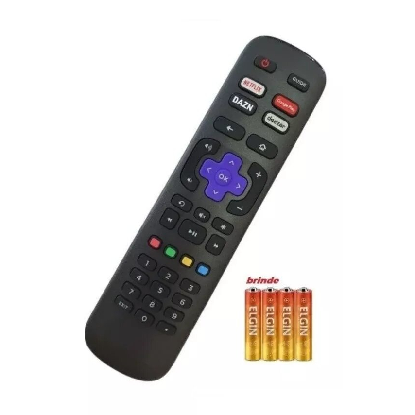 Controle Para Tv Aoc Roku Tv Smart Netflix S G S G