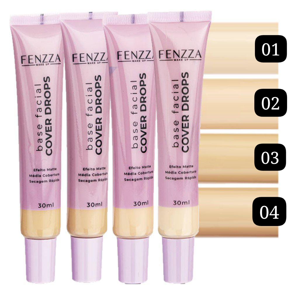 Base Facial Cover Drops Fenzza Shopee Brasil