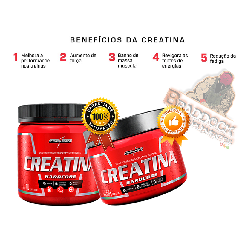 Creatina 150g Monohidratada Hardcore 100 Pura Integralmedica