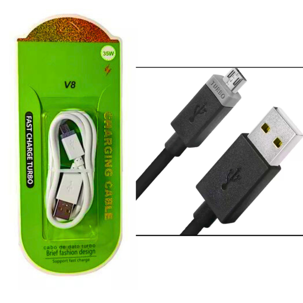 Cabo Carregador Turbo 25w USB V8 Tipo c Carga Rápida Transferência De