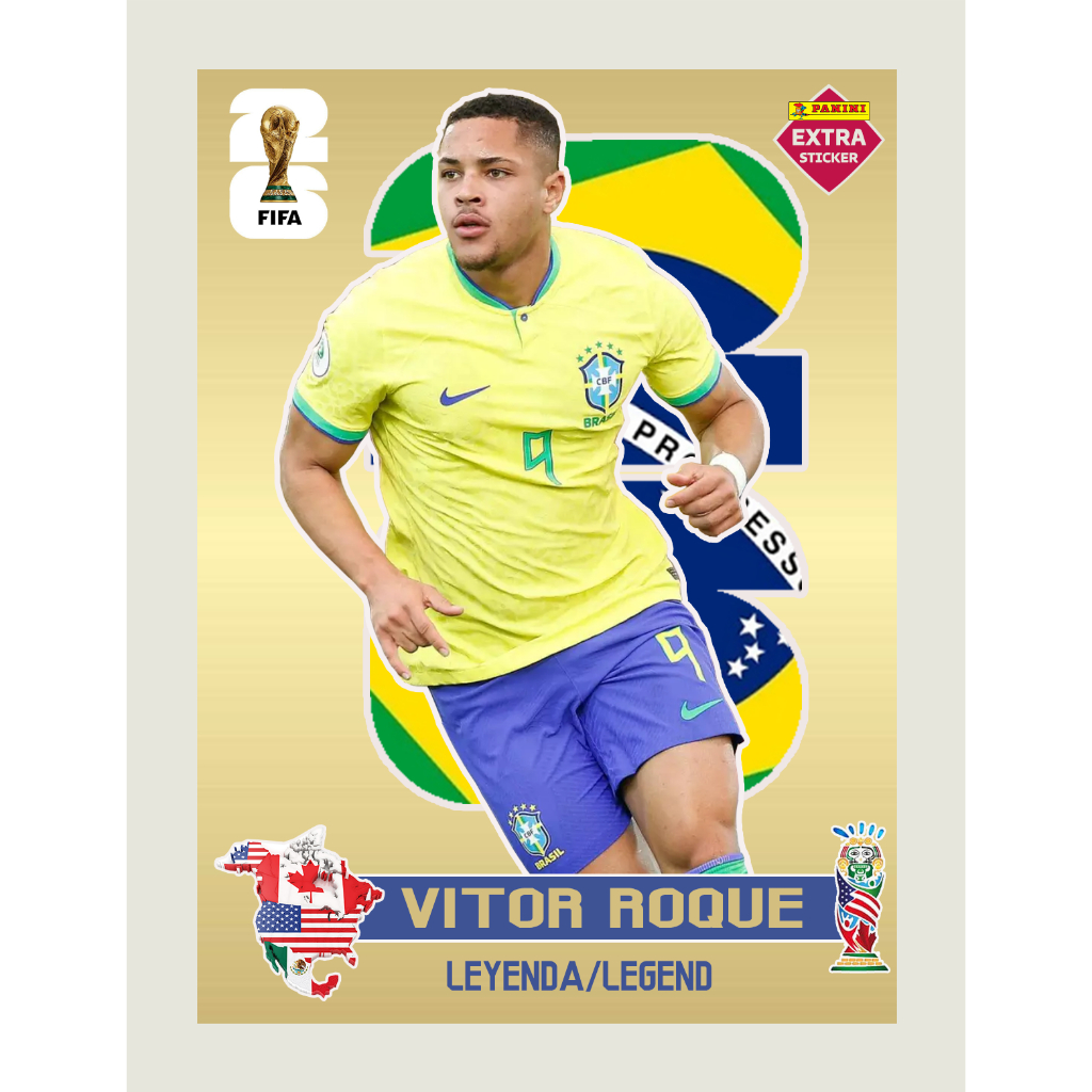 Figurinha Copa Vitor Roque Legend Gold Exclusiva Shopee Brasil