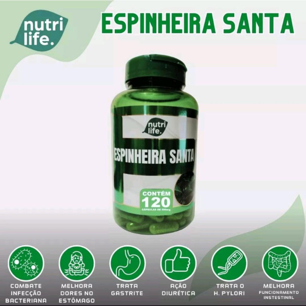 Espinheira Santa 120 Capsulas 500mg Original Shopee Brasil