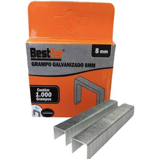 OFERTA Grampo Galvanizado Tapeceiro 8mm 1000 Unidades Bestfer 8MM