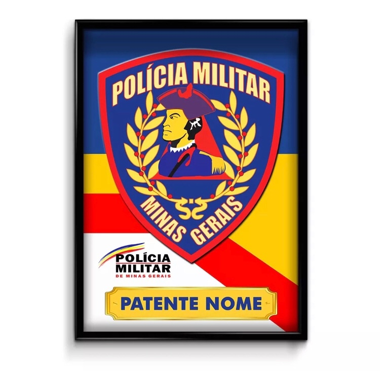 Quadro Decorativo Personalizado Policia Militar Minas Gerais Pmmg 20x30