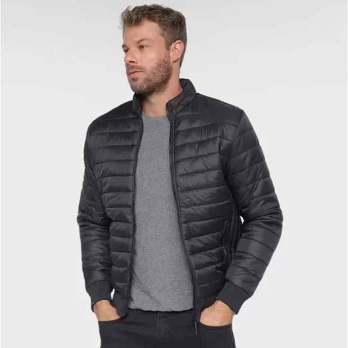 Jaqueta Bobojaco Masculina Inverno Corta Vento Acolchoada Nylon Frio