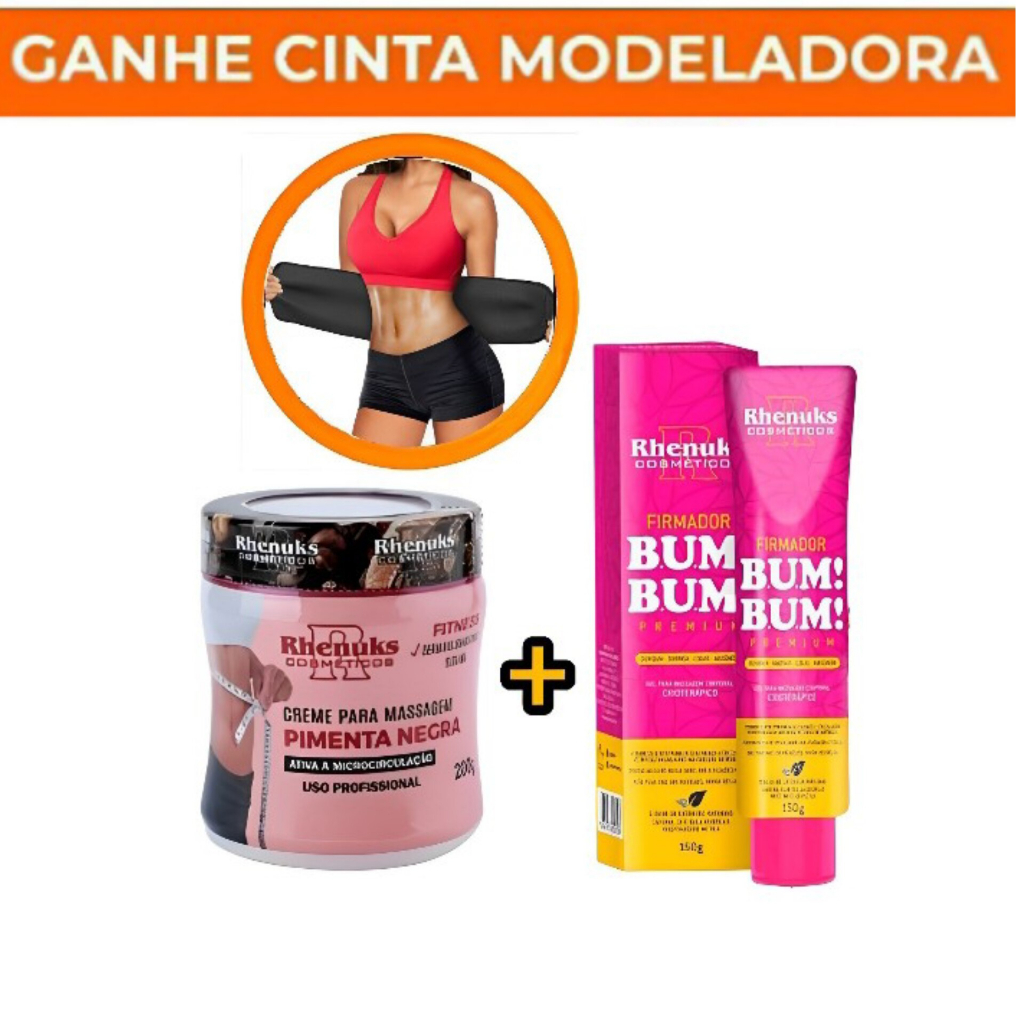 Creme Gel Pimenta Negra Redutor De Medidas Rhenuks Creme Firmador