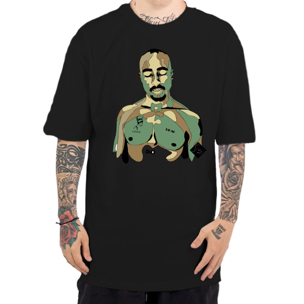 Camiseta Pac Oversized Masculina Hip Hop Shopee Brasil