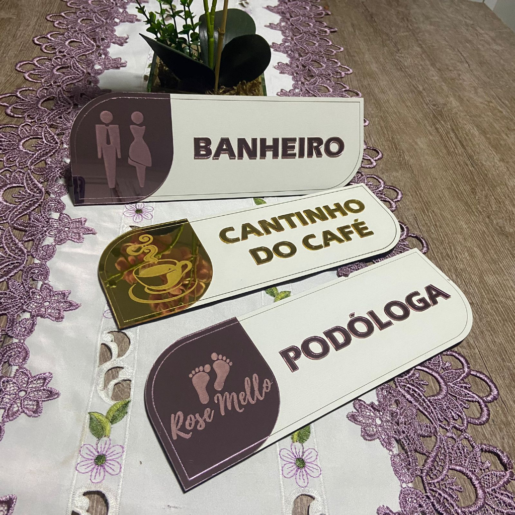 Placa Identifica O De Porta Banheiro Copa Cantinho Do Caf Em Mdf