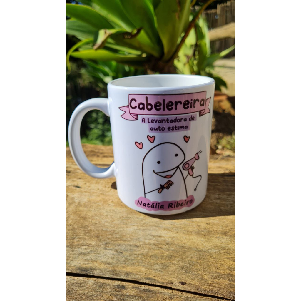 Caneca Flork Bento de porcelana personalizada Cabelereira profissões