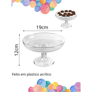 Kit Festa Boleira Cm Vaso Slim Doceira Suporte De Doces