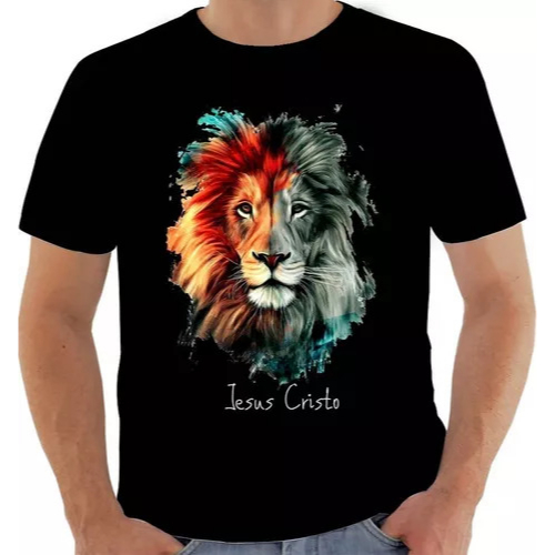 Camiseta Camisa Masculina Le O De Jah Tribo Juda Blusa Rei Shopee Brasil