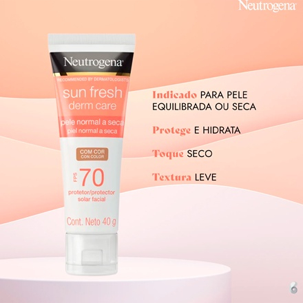 Protetor Solar Facial Neutrogena Sun Fresh Derm Care Fps G