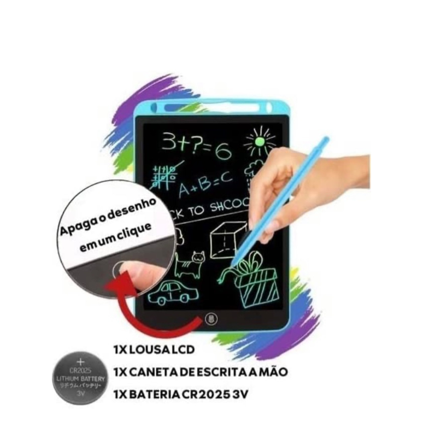 Lousa M Gica Digital Polegadas Escrita Colorida Shopee Brasil