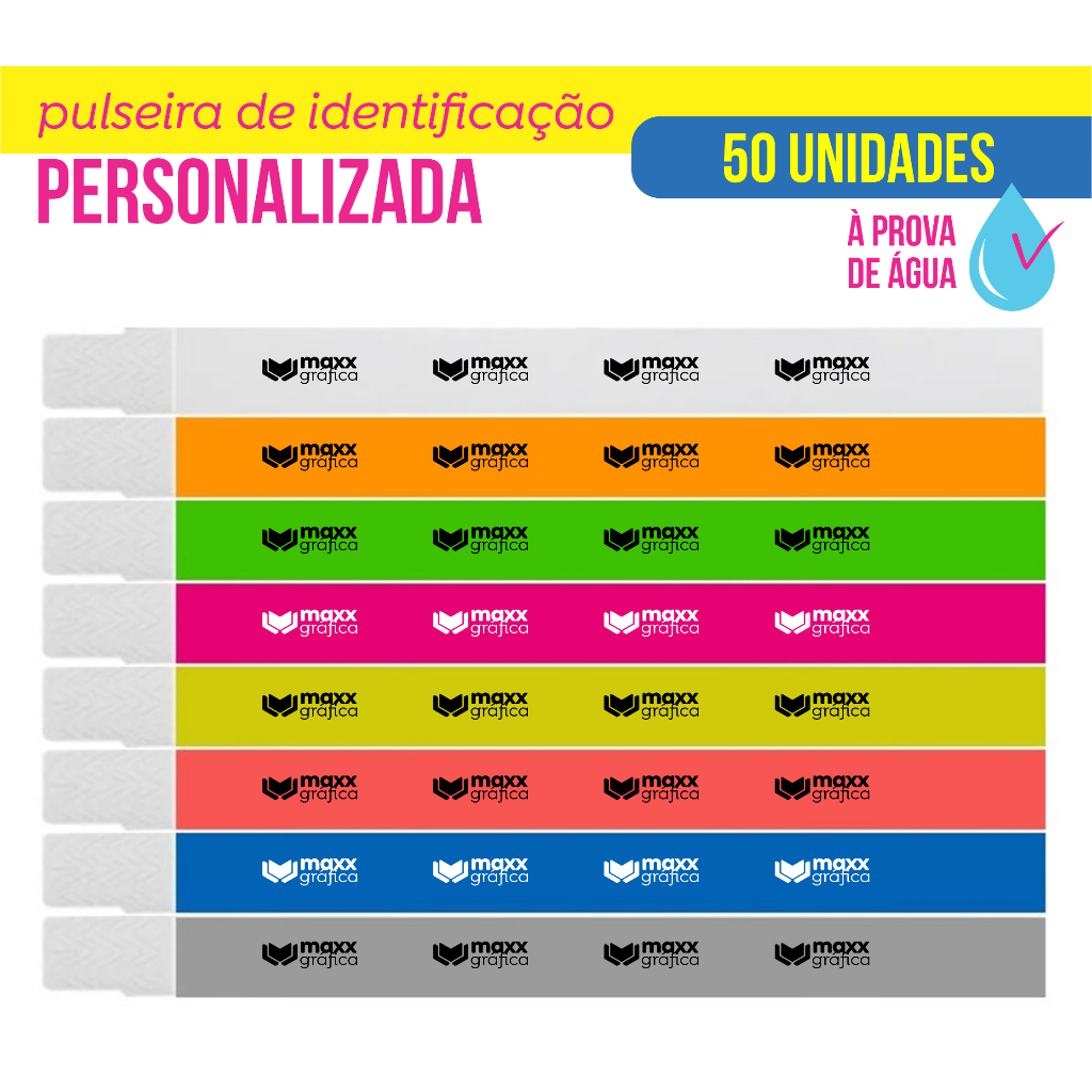 Pulseiras De Identifica O Personalizada Para Eventos Festas Shows