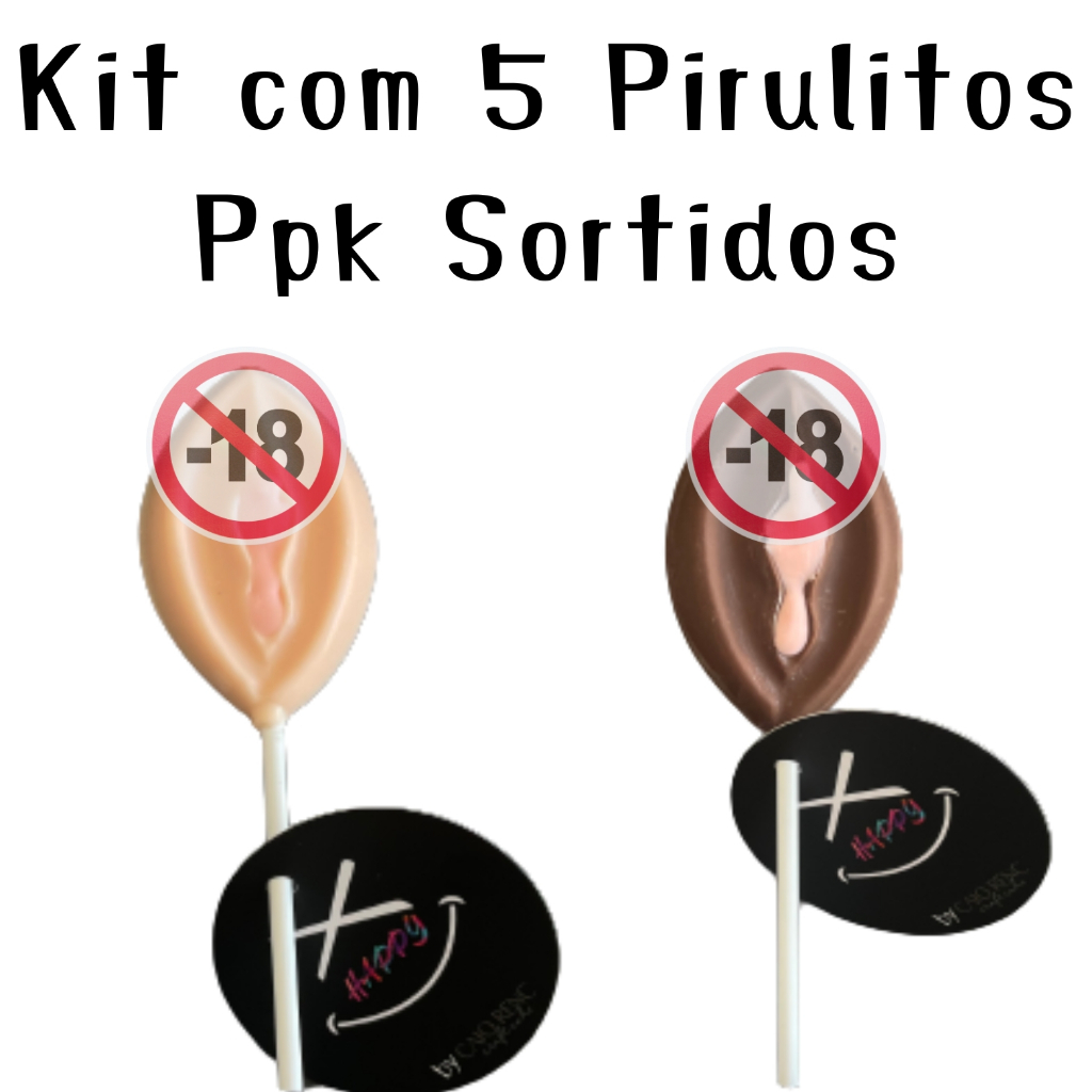 Kit 5 Pirulitos Vagina Ppk Chocolate Despedida De Solteira Cha