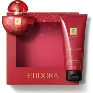 Kit Eudora Rouge Eau De Parfum Creme Corporal Acetinado Shopee Brasil