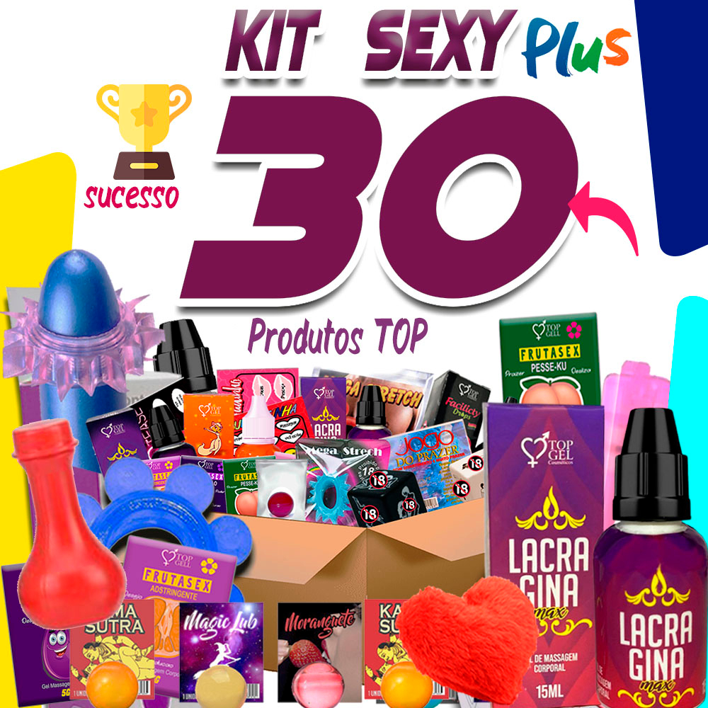 kit sexy 30 Produtos Sex Shop lubrificante sexual casal Eróticos