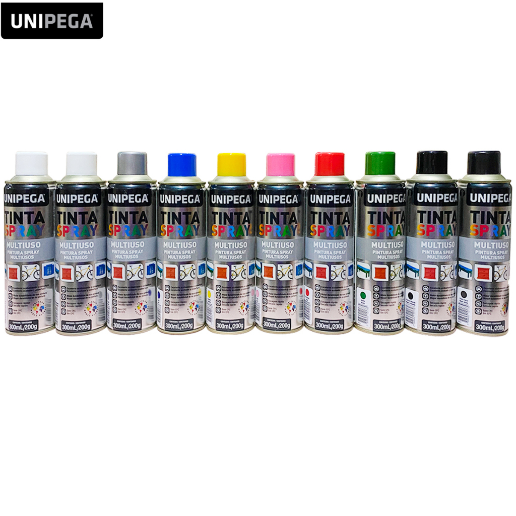 Tinta Spray Uso Geral Todas As Cores UNIPEGA 300ml Shopee Brasil