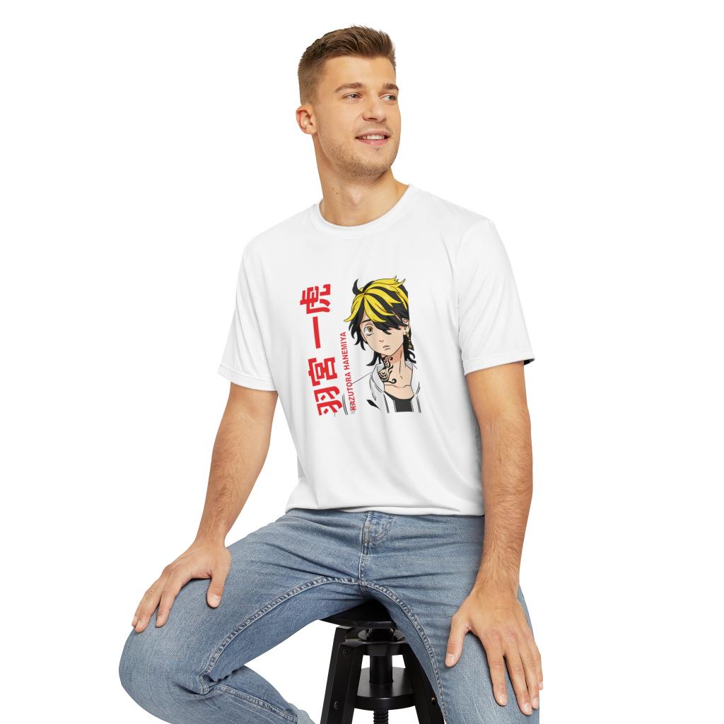 Camiseta Branca Anime Tokyo Revengers Kazutora Hanemiya Camisa Unissex