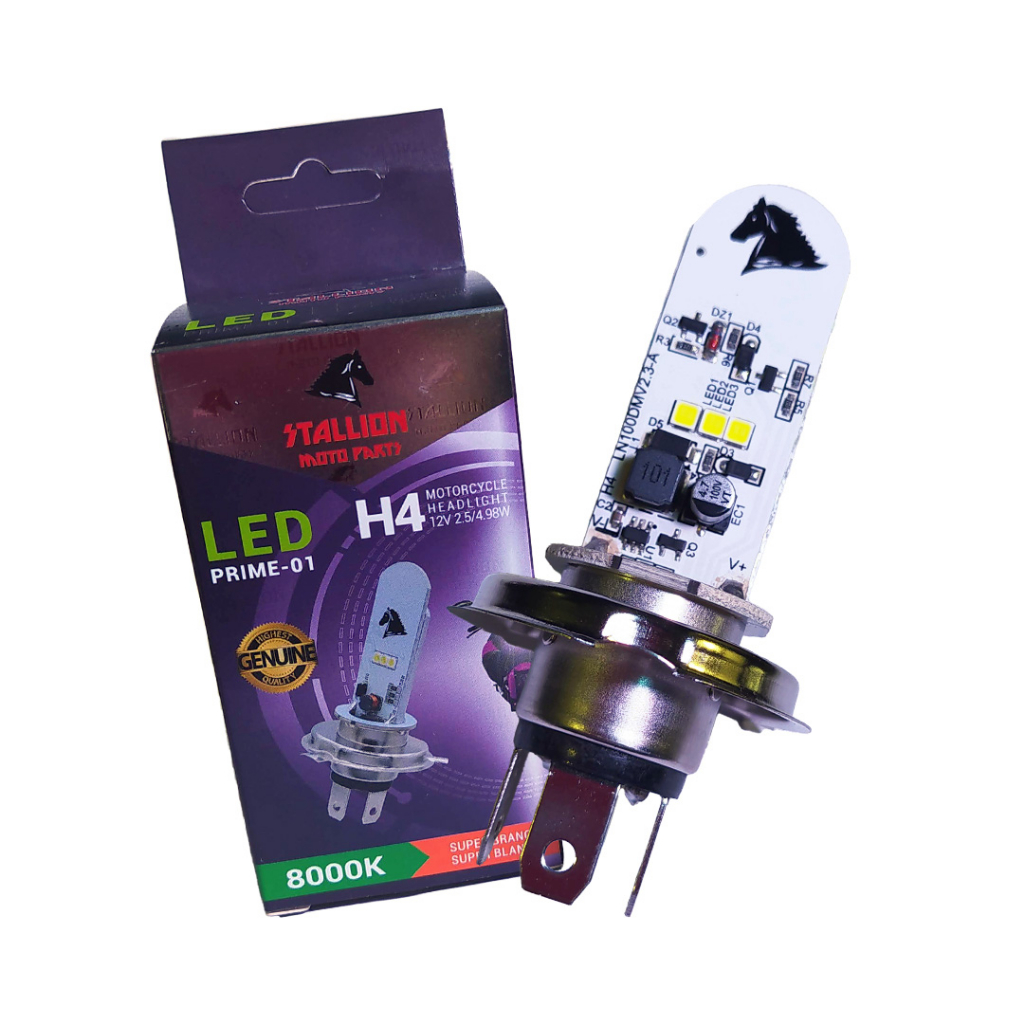 Lampada Led H4 Moto Farol 8000k Efeito Xenon Universal Stallion