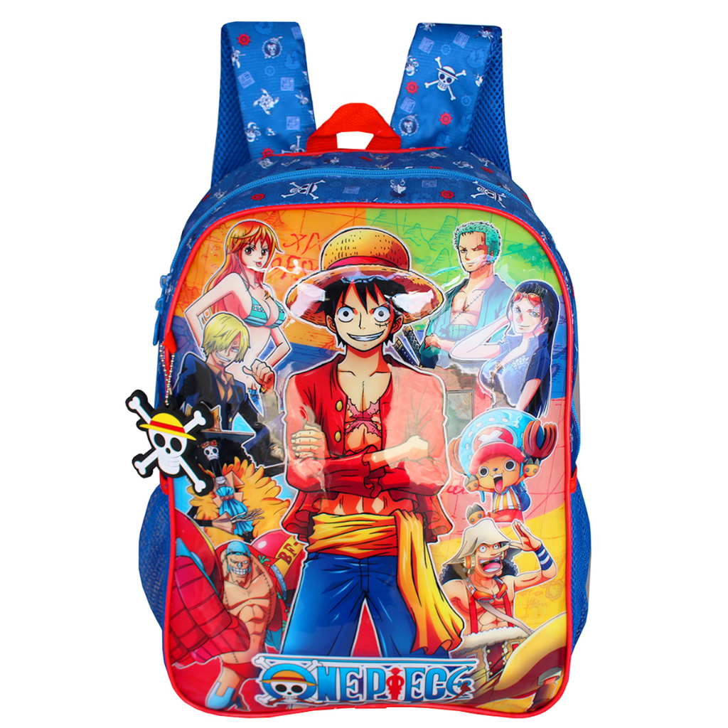 Mochila Escolar Infantil E Juvenil Luffy One Piece Anime Zoro Nami Tony