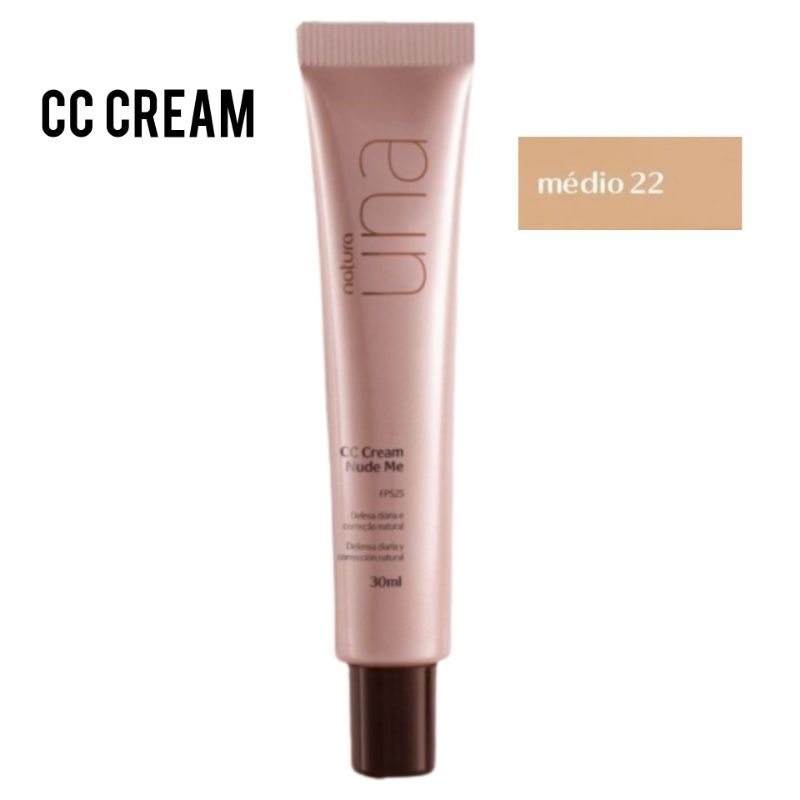 CC Cream nude me Natura Una Cor Médio 22 30ml Shopee Brasil