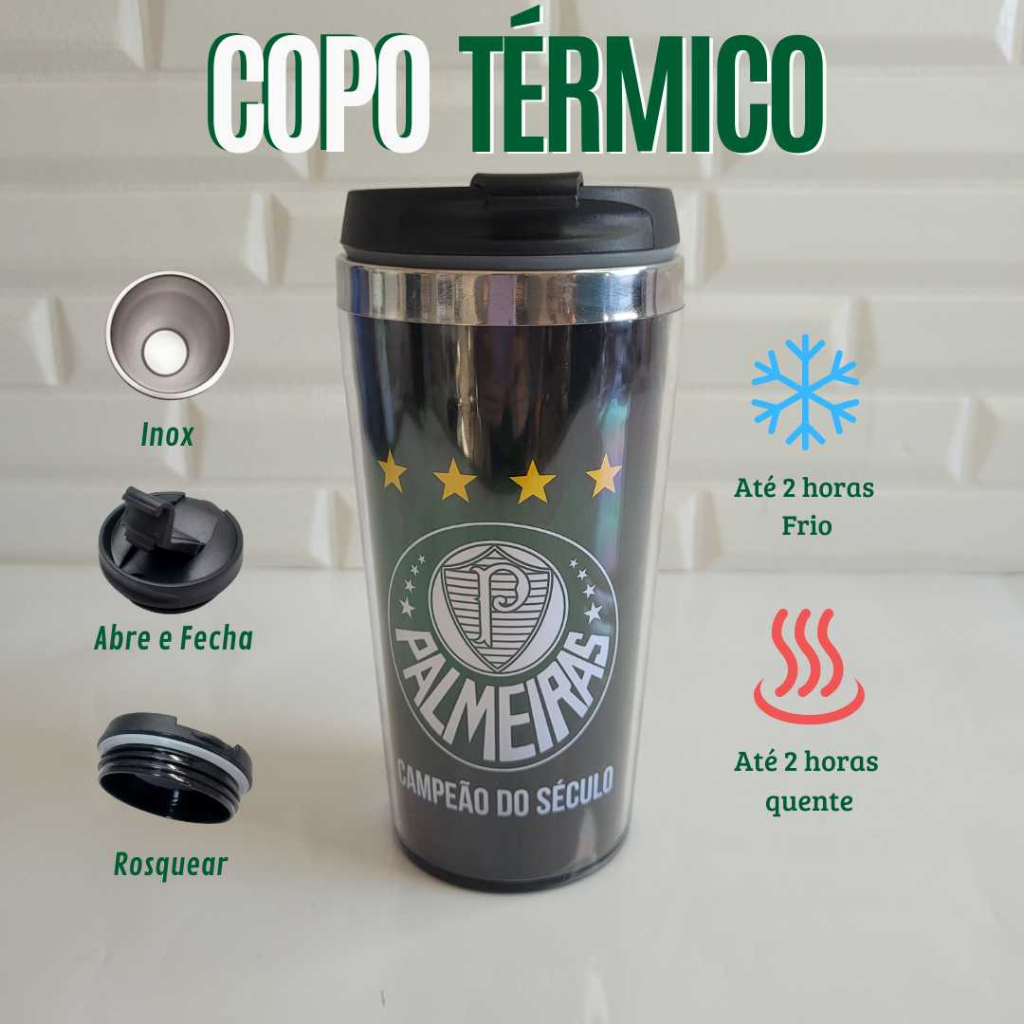 Copo Térmico Personalizado Palmeiras Campeão do Século Shopee Brasil