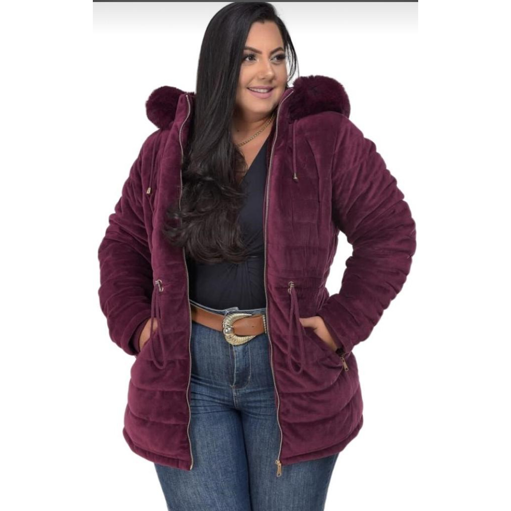 Parka Plus Size Veludo Shopee Brasil