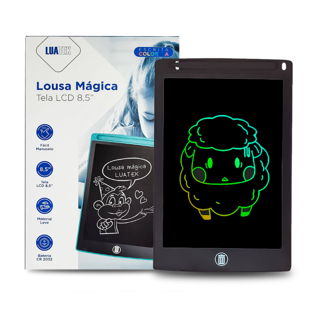 Lousa M Gica Tela Lcd Tablet Infantil De Escrever E Desenhar Luatek