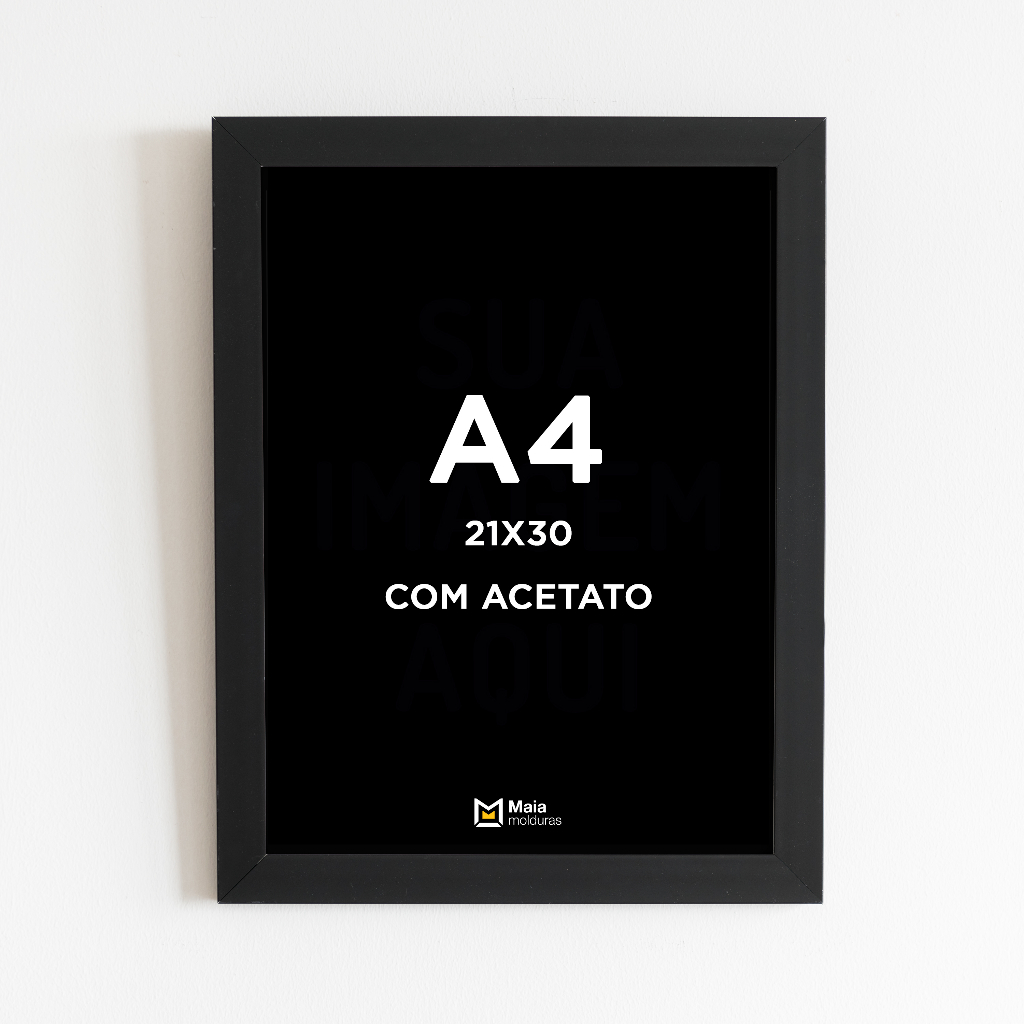 Moldura A4 21x30 C Acetato Diploma Foto Certificado Shopee Brasil