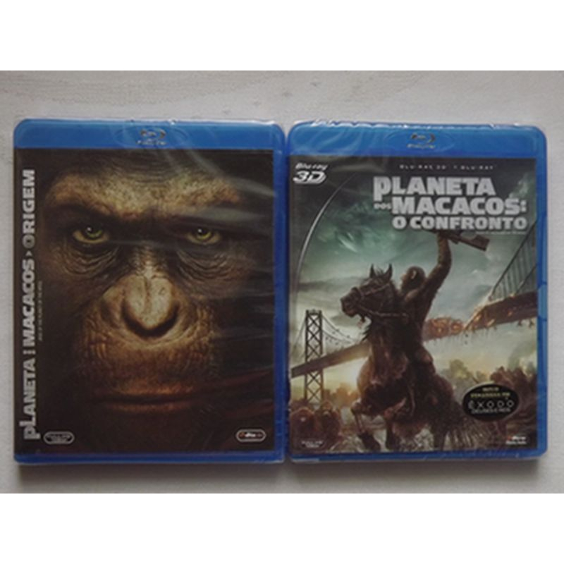 Blu Ray Planeta Dos Macacos A Origem 2D E O Confronto 2D 3D Novos