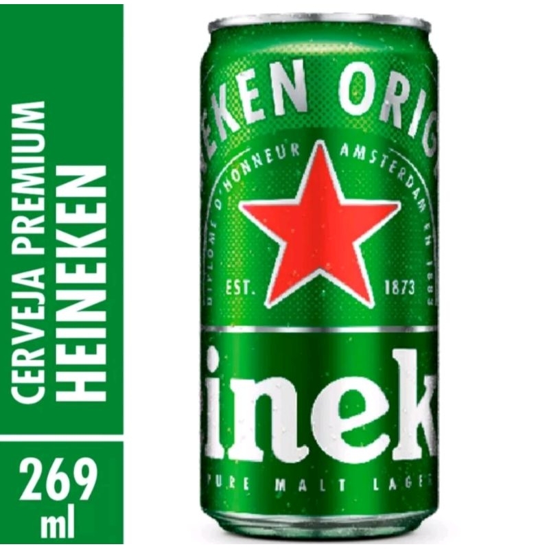 Cerveja Heineken Premium Lata 269ml Pack 12 Unidades Shopee Brasil